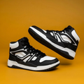 Black-White High-Top Casual Sneakers