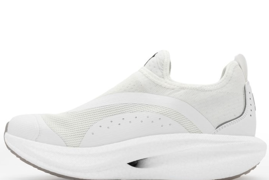 White Slip-On Sports Shoes with Cushioned Sole